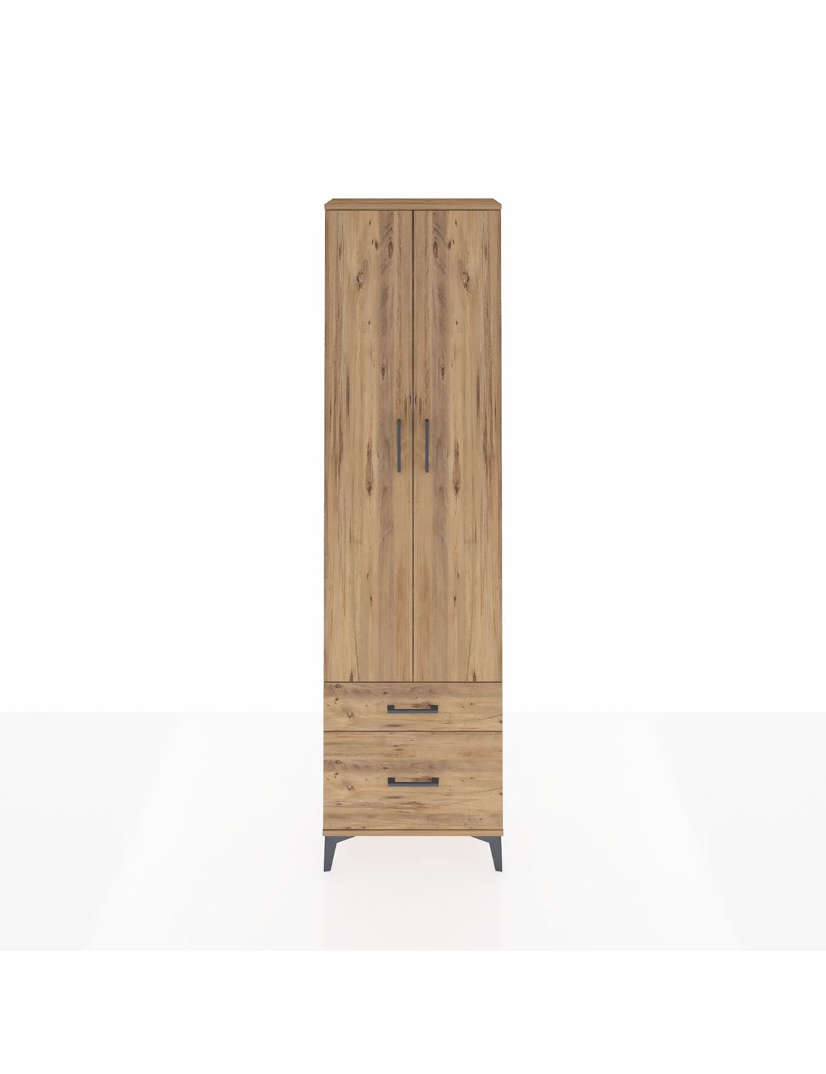 Arges Dolap 3 Raflı 2 Çekmeceli Tek Askılı 60x30x221 - S29M091V9A