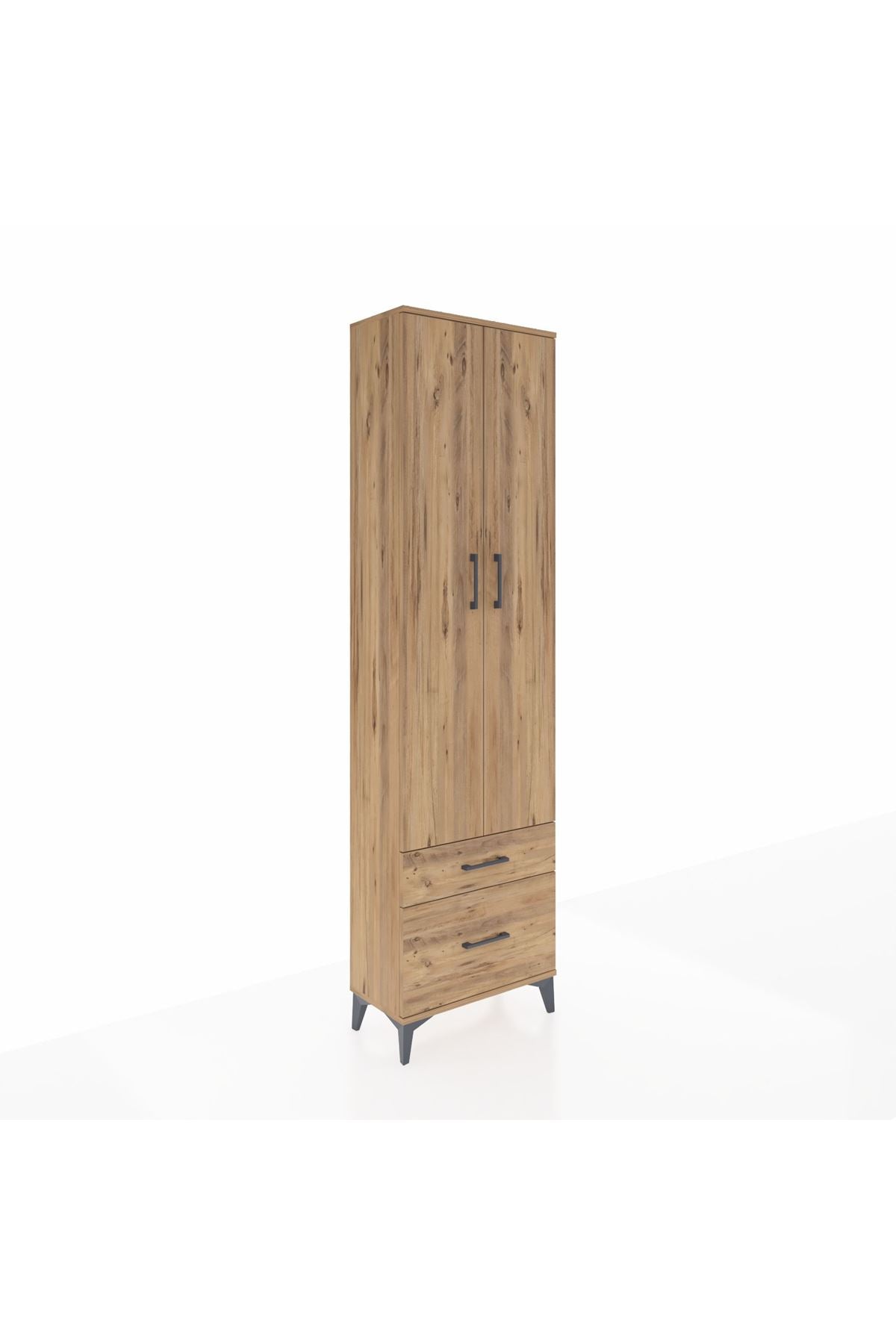 Arges Dolap 3 Raflı 2 Çekmeceli Tek Askılı 60x30x221 - S29M091V9A