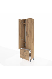 Arges Dolap 3 Raflı 2 Çekmeceli Tek Askılı 60x30x221 - S29M091V9A