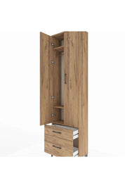 Arges Dolap 3 Raflı 2 Çekmeceli Tek Askılı 60x30x221 - S29M091V9A