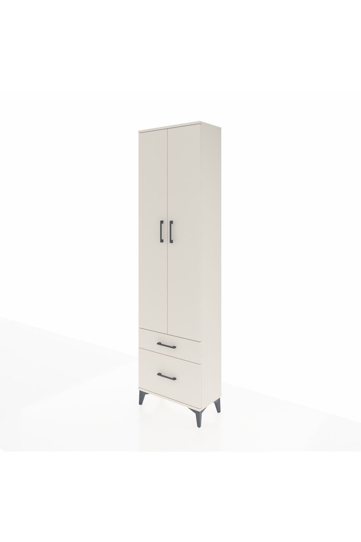 Arges Dolap 4 Raflı 2 Çekmeceli 2 Kapaklı 60x30x221 - S29M092V1A