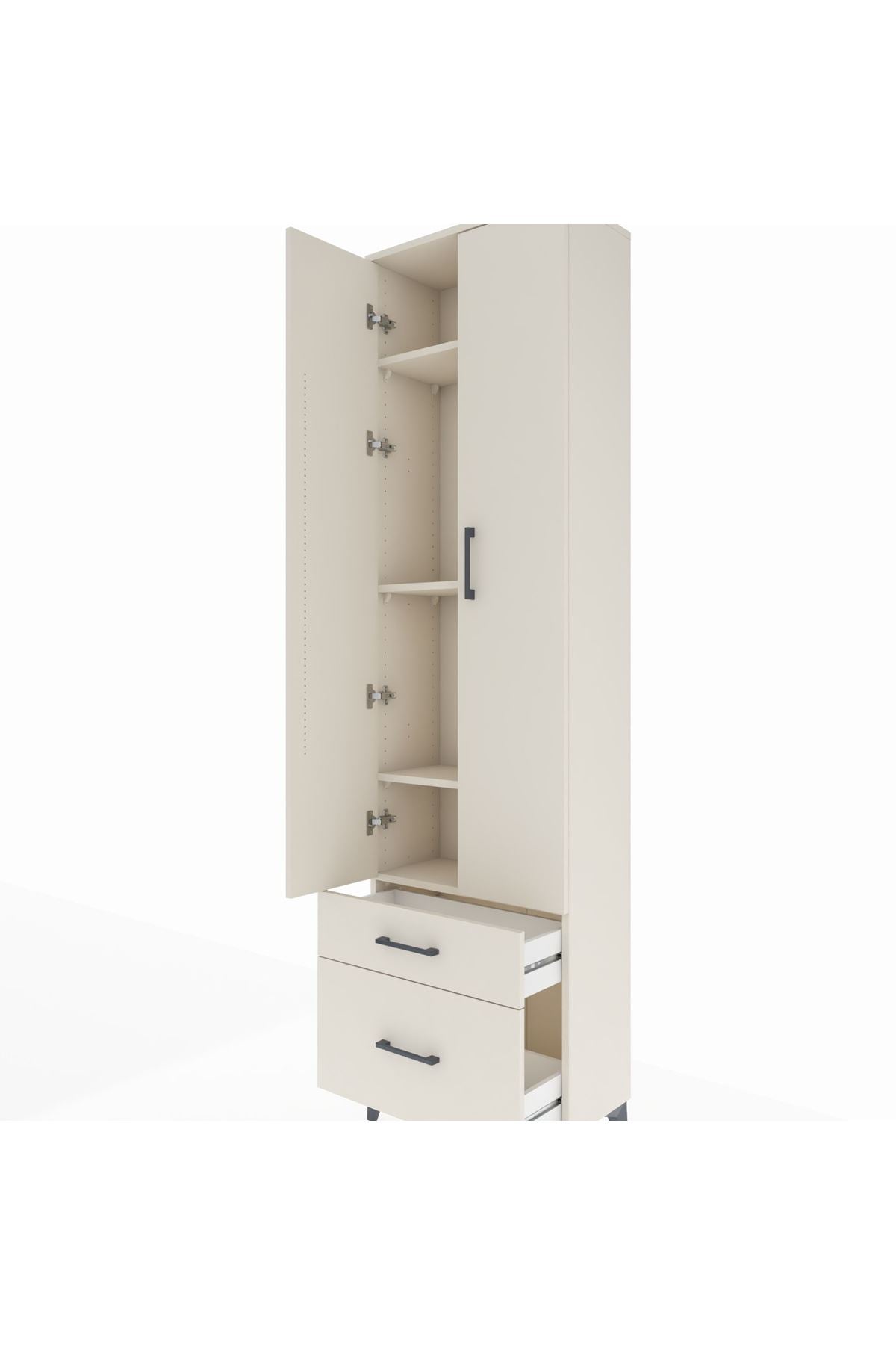 Arges Dolap 4 Raflı 2 Çekmeceli 2 Kapaklı 60x30x221 - S29M092V1A