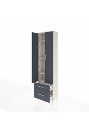 Arges Dolap 4 Raflı 2 Çekmeceli 2 Kapaklı 60x30x221 - S29M092V2A