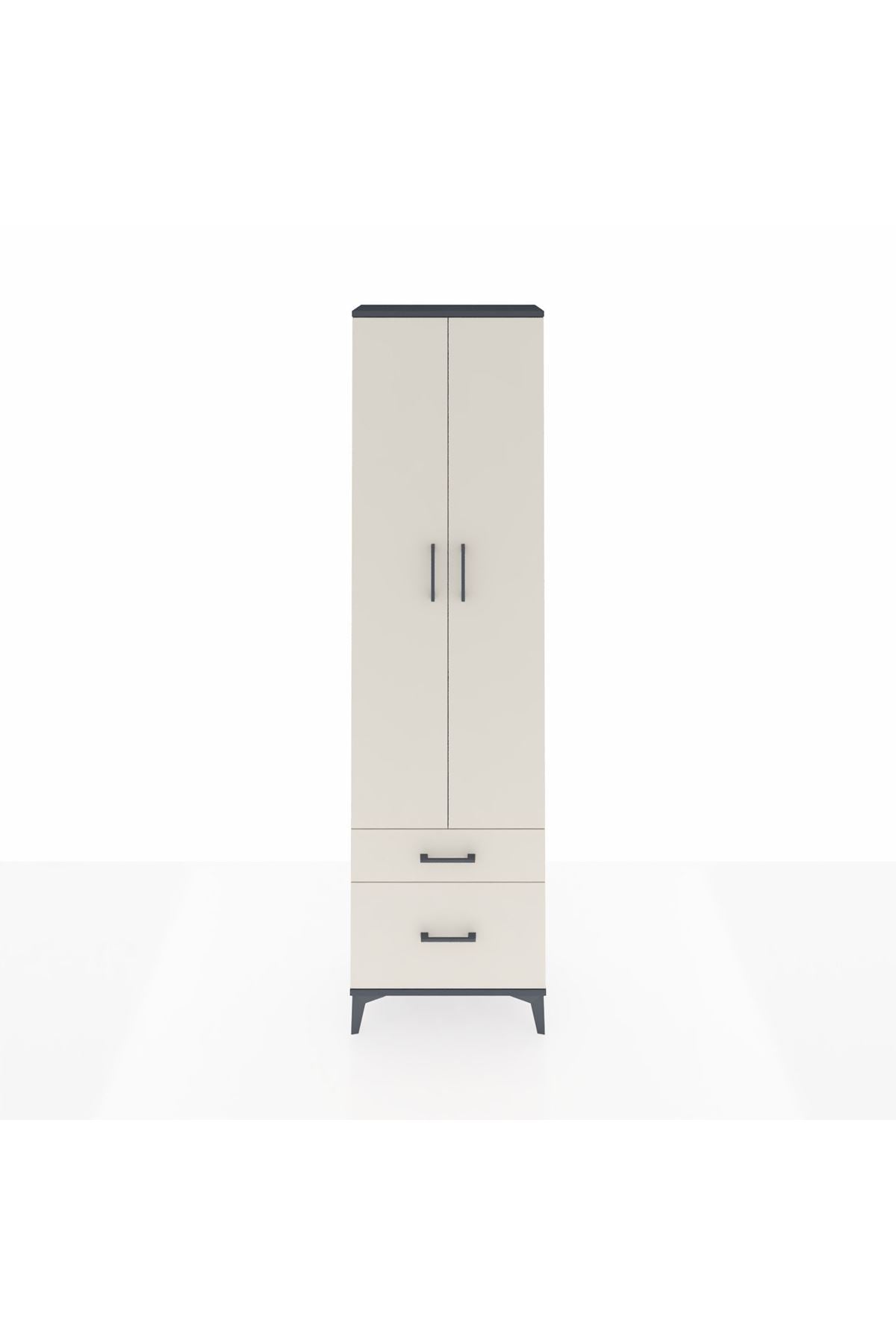 Arges Dolap 4 Raflı 2 Çekmeceli 2 Kapaklı 60x30x221 - S29M092V4A