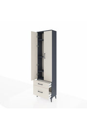 Arges Dolap 4 Raflı 2 Çekmeceli 2 Kapaklı 60x30x221 - S29M092V4A