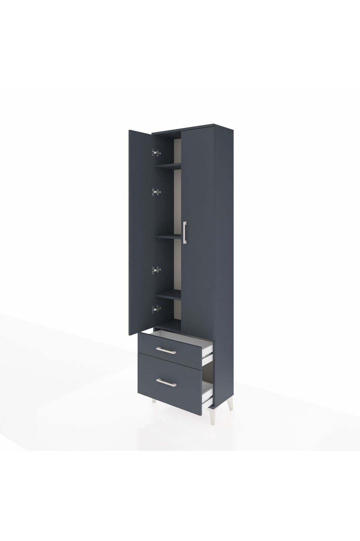 Arges Dolap 4 Raflı 2 Çekmeceli 2 Kapaklı 60x30x221 - S29M092V5A