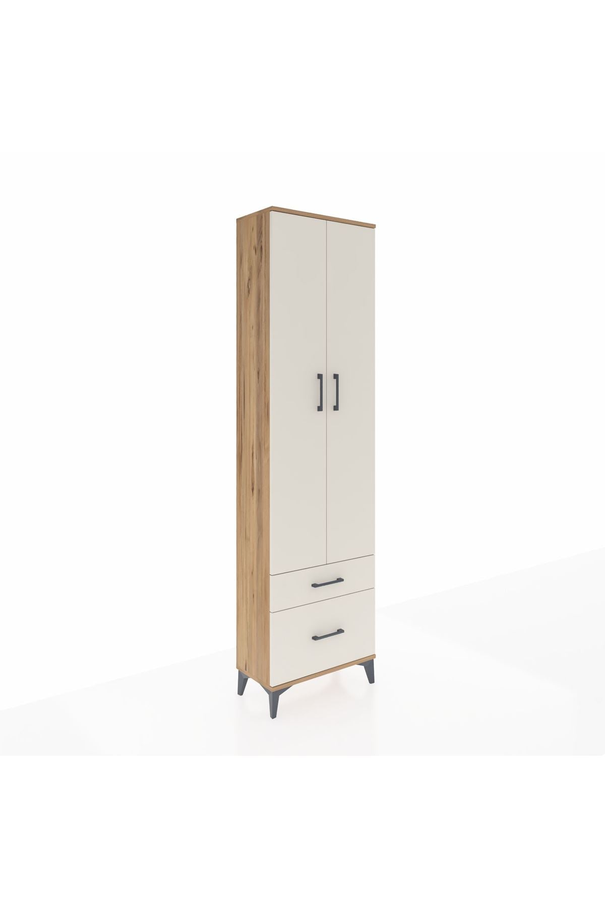 Arges Dolap 4 Raflı 2 Çekmeceli 2 Kapaklı 60x30x221 - S29M092V7A