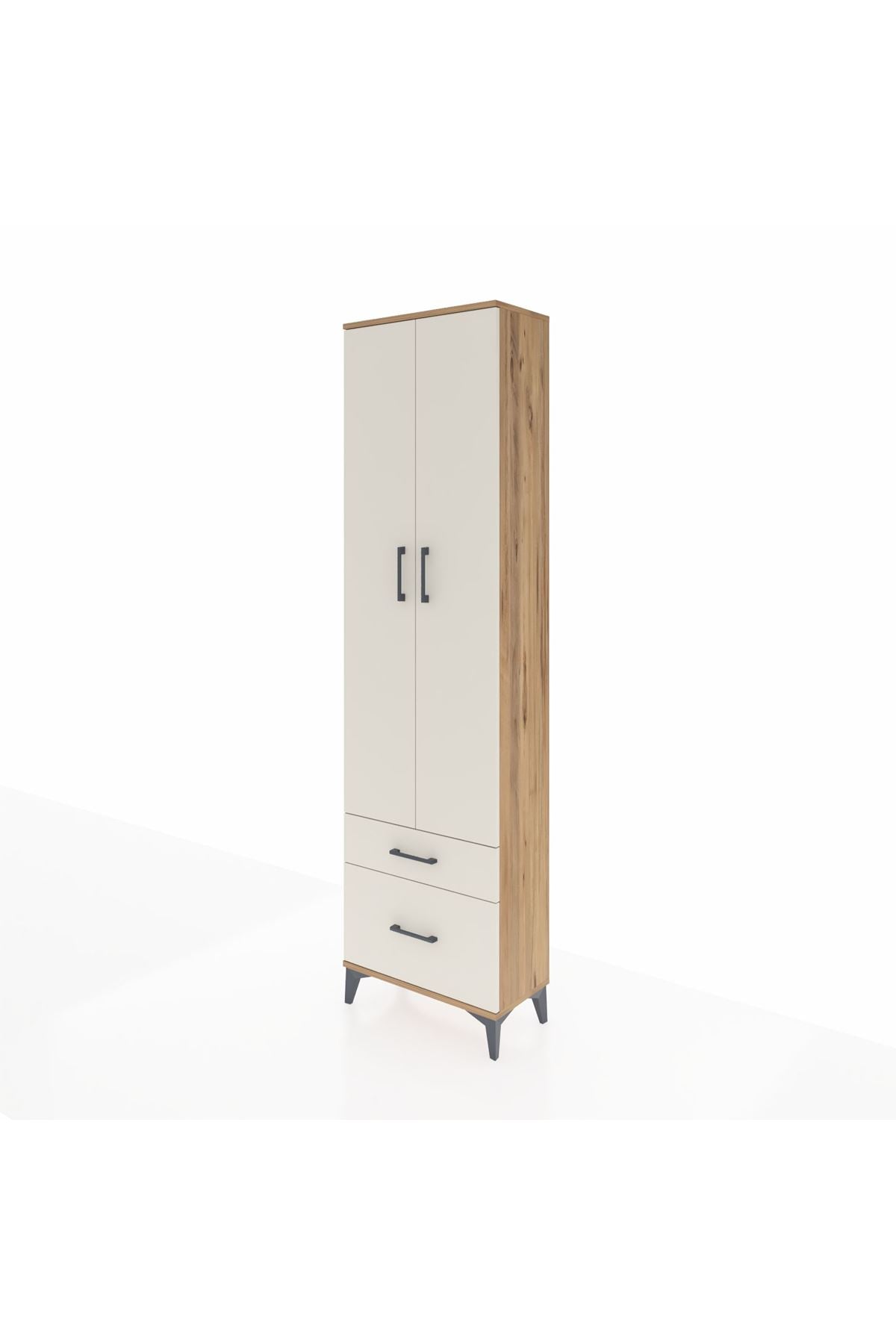Arges Dolap 4 Raflı 2 Çekmeceli 2 Kapaklı 60x30x221 - S29M092V7A