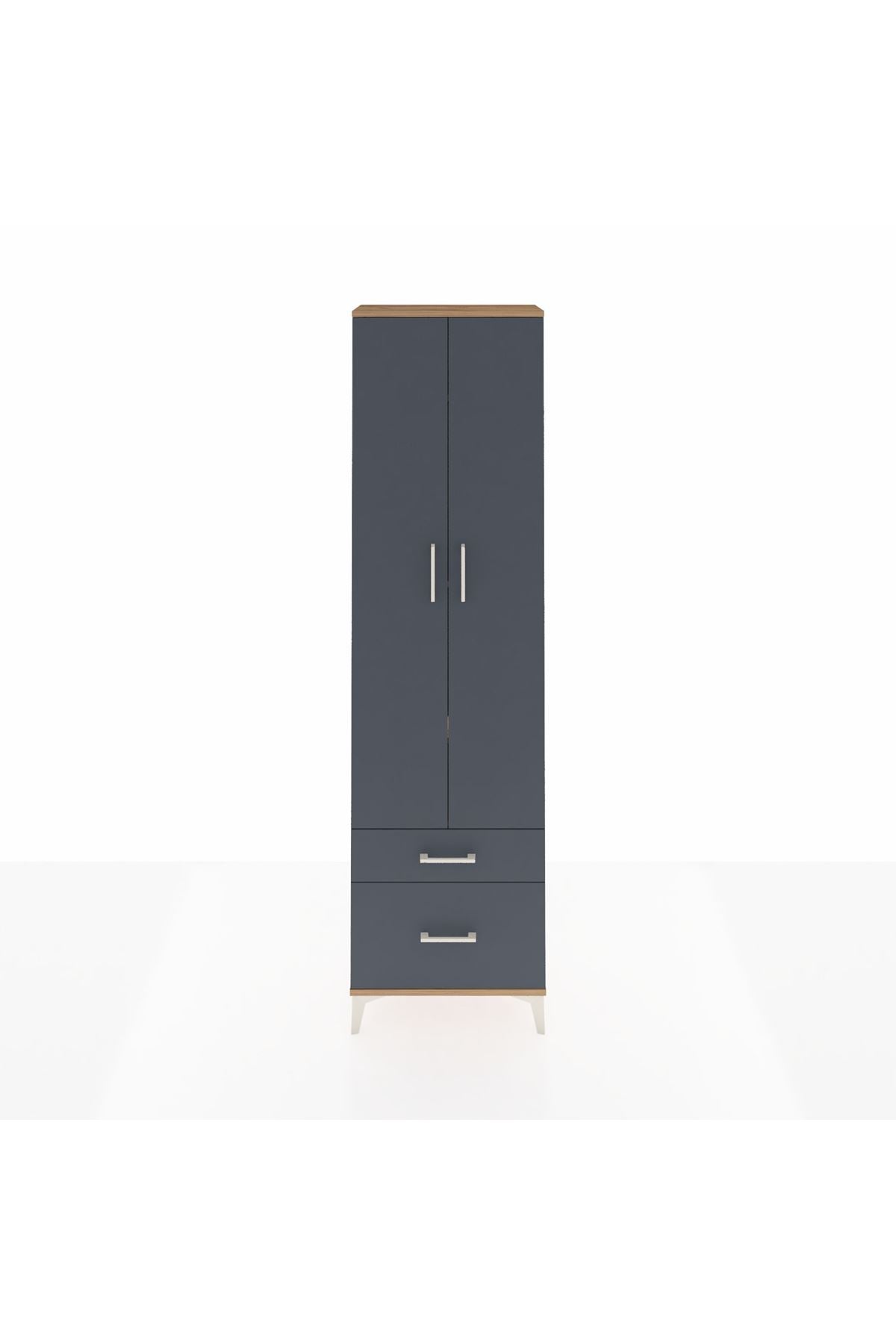 Arges Dolap 4 Raflı 2 Çekmeceli 2 Kapaklı 60x30x221 - S29M092V8A