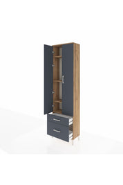 Arges Dolap 4 Raflı 2 Çekmeceli 2 Kapaklı 60x30x221 - S29M092V8A