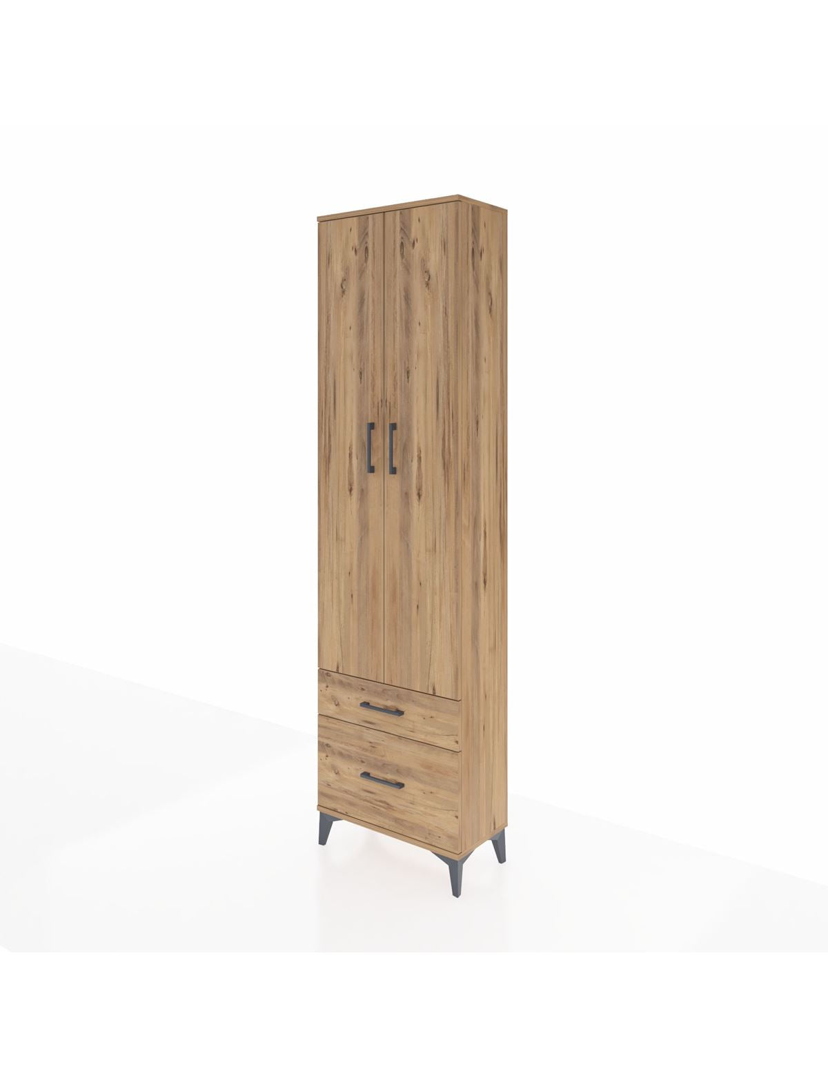 Arges Dolap 4 Raflı 2 Çekmeceli 2 Kapaklı 60x30x221 - S29M092V9A