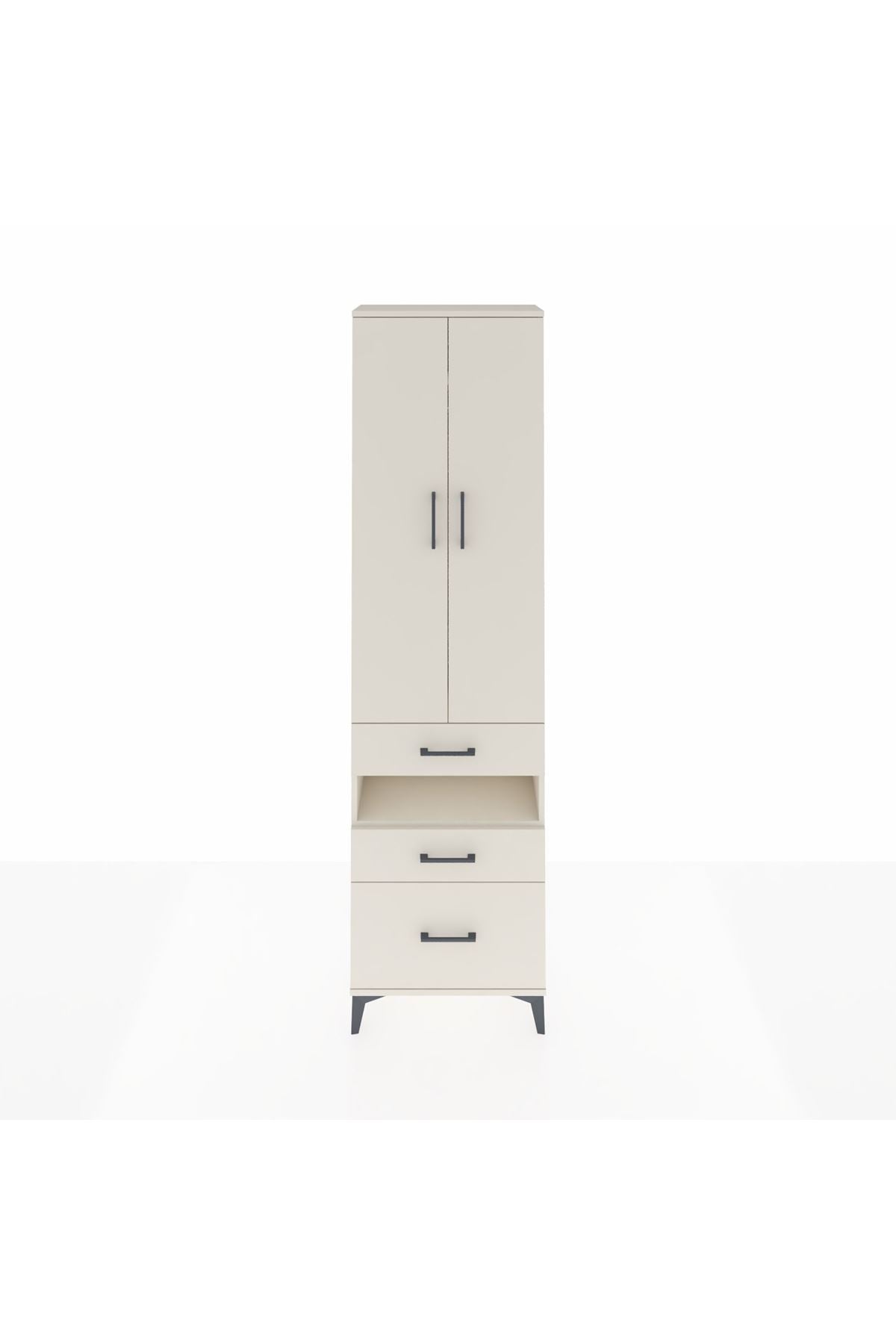 Arges Dolap 3 Raflı 3 Çekmeceli Tek Askılı 60x30x221 - S29M094V1A