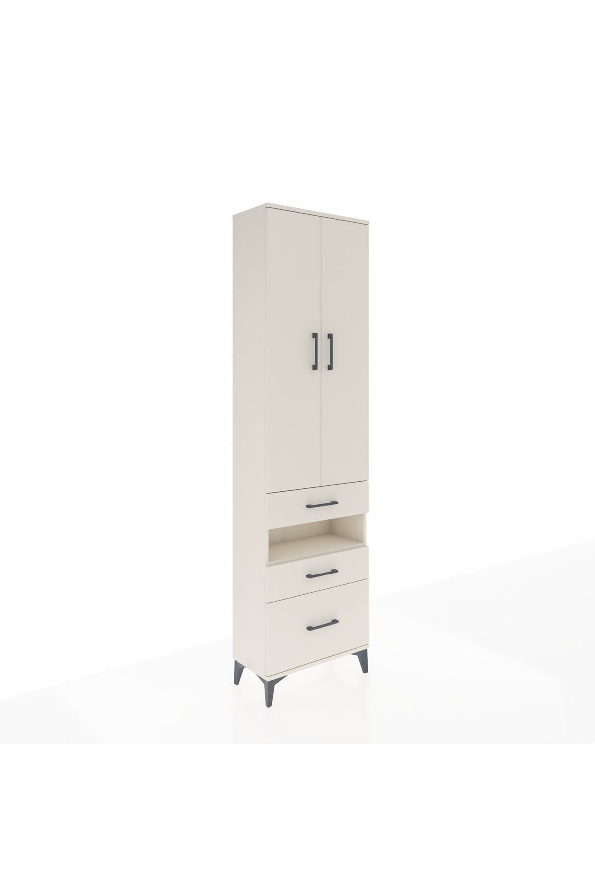 Arges Dolap 3 Raflı 3 Çekmeceli Tek Askılı 60x30x221 - S29M094V1A