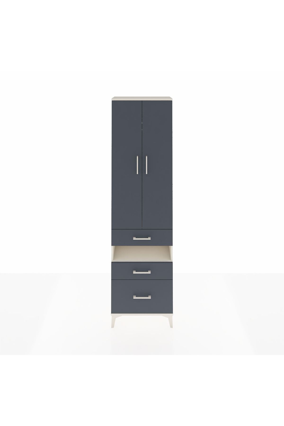 Arges Dolap 3 Raflı 3 Çekmeceli Tek Askılı 60x30x221 - S29M094V2A