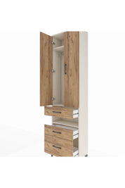 Arges Dolap 3 Raflı 3 Çekmeceli Tek Askılı 60x30x221 - S29M094V3A