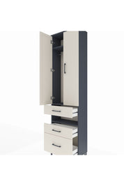 Arges Dolap 3 Raflı 3 Çekmeceli Tek Askılı 60x30x221 - S29M094V4A