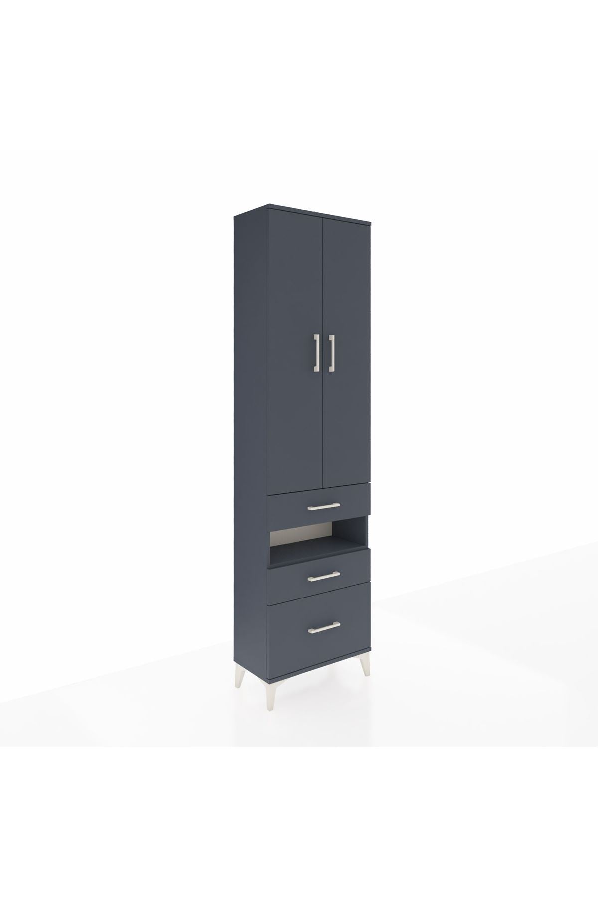 Arges Dolap 3 Raflı 3 Çekmeceli Tek Askılı 60x30x221 - S29M094V5A