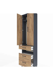 Arges Dolap 3 Raflı 3 Çekmeceli Tek Askılı 60x30x221 - S29M094V6A