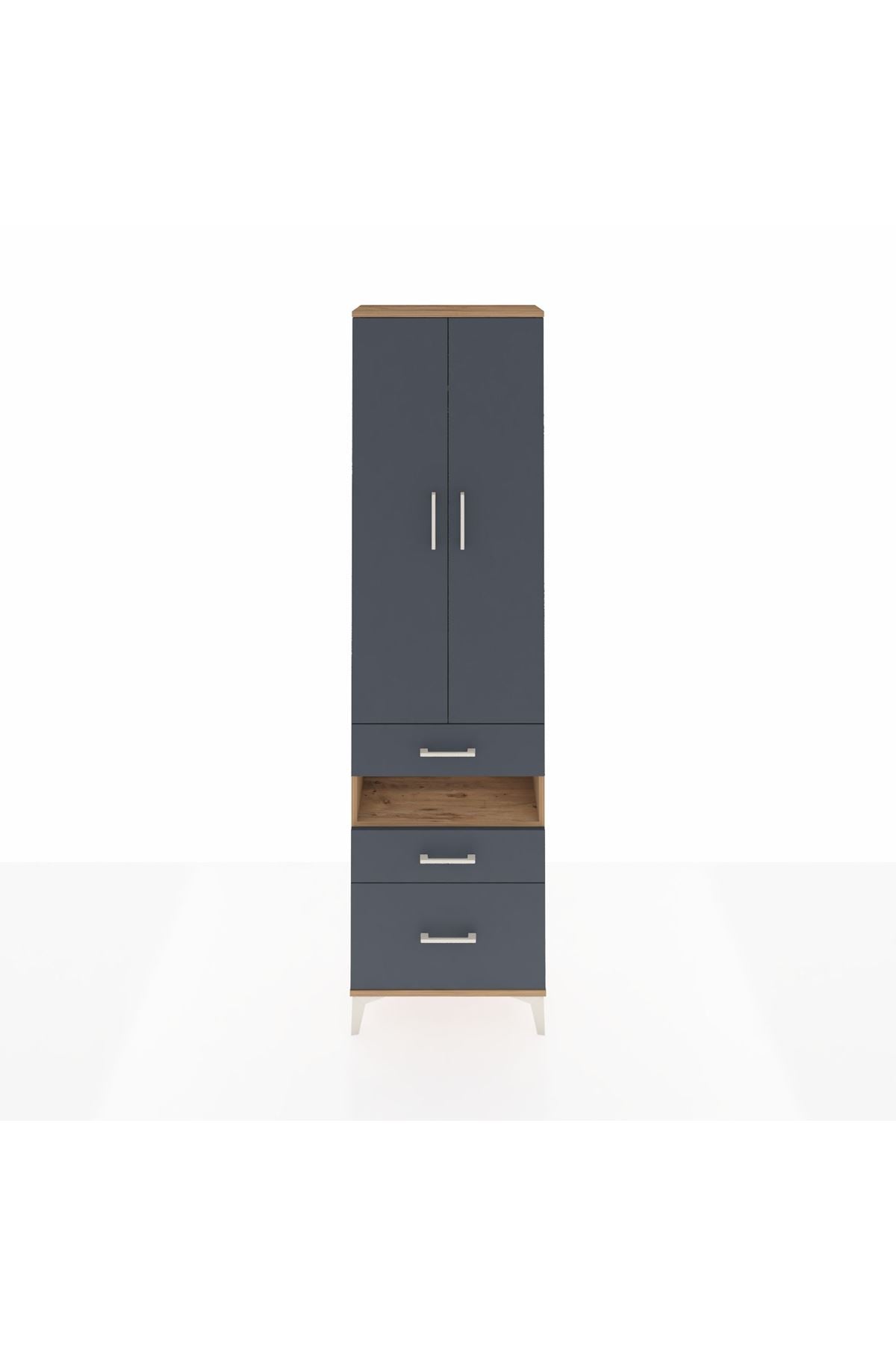 Arges Dolap 3 Raflı 3 Çekmeceli Tek Askılı 60x30x221 - S29M094V8A