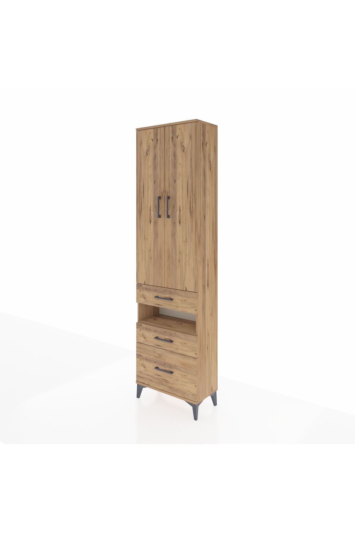 Arges Dolap 3 Raflı 3 Çekmeceli Tek Askılı 60x30x221 - S29M094V9A