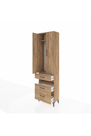 Arges Dolap 3 Raflı 3 Çekmeceli Tek Askılı 60x30x221 - S29M094V9A