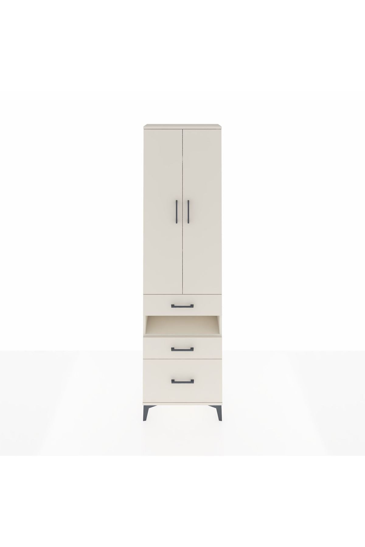 Arges Dolap 4 Raflı 3 Çekmeceli 2 Kapaklı 60x30x221 - S29M095V1A