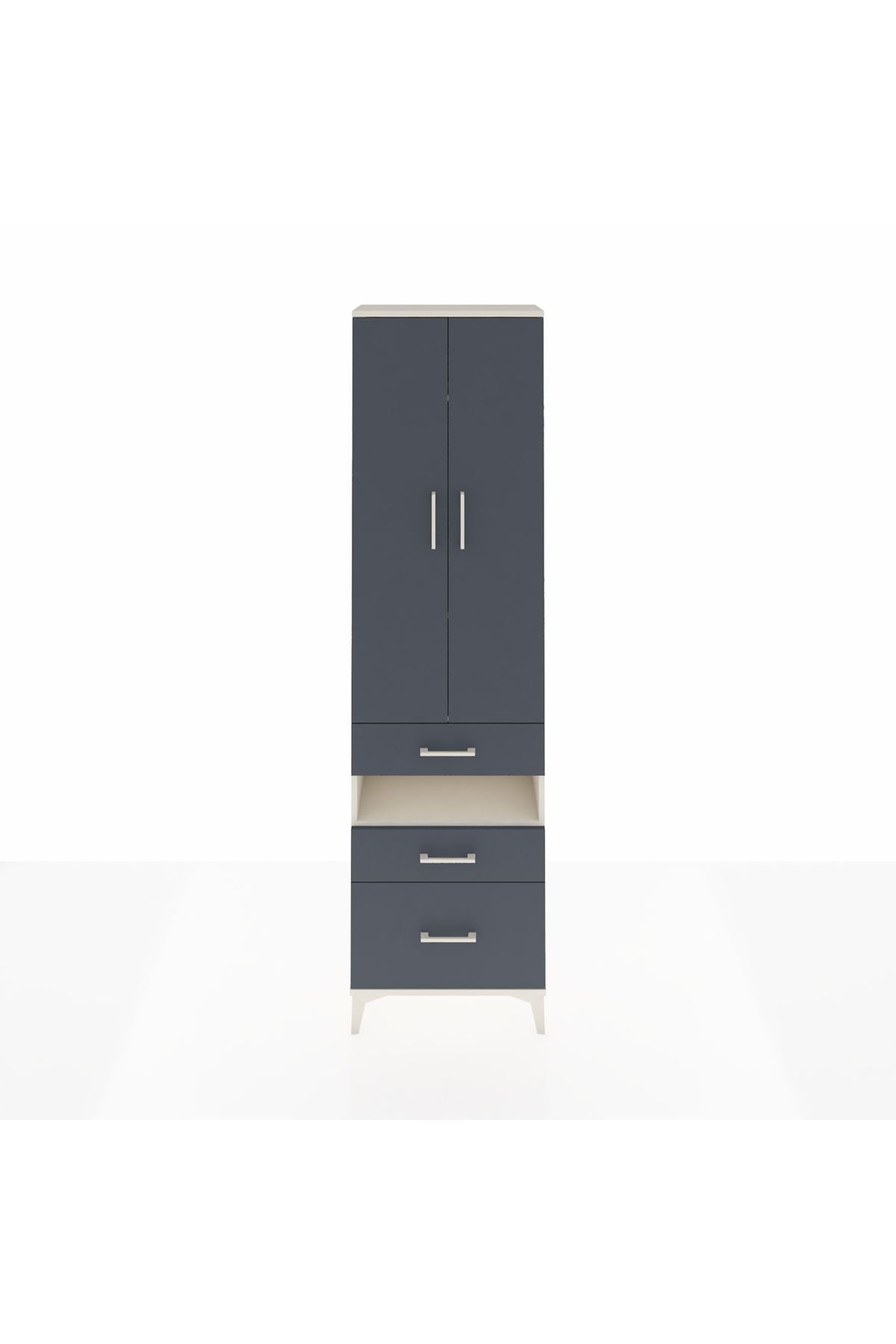 Arges Dolap 4 Raflı 3 Çekmeceli 2 Kapaklı 60x30x221 - S29M095V2A