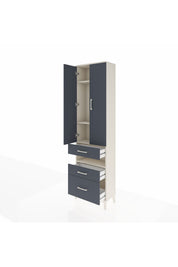 Arges Dolap 4 Raflı 3 Çekmeceli 2 Kapaklı 60x30x221 - S29M095V2A