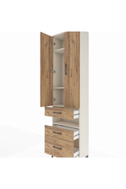 Arges Dolap 4 Raflı 3 Çekmeceli 2 Kapaklı 60x30x221 - S29M095V3A
