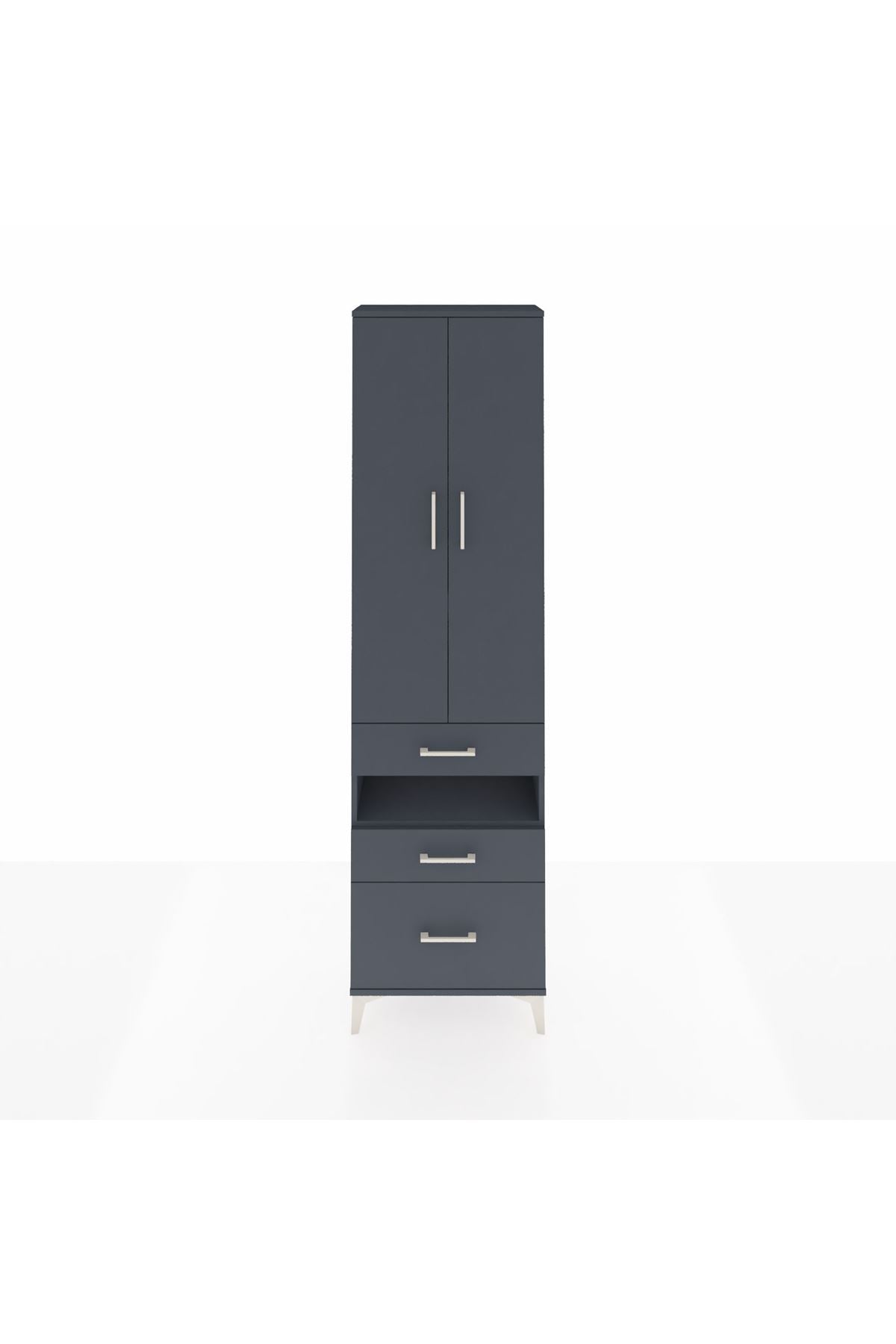 Arges Dolap 4 Raflı 3 Çekmeceli 2 Kapaklı 60x30x221 - S29M095V5A