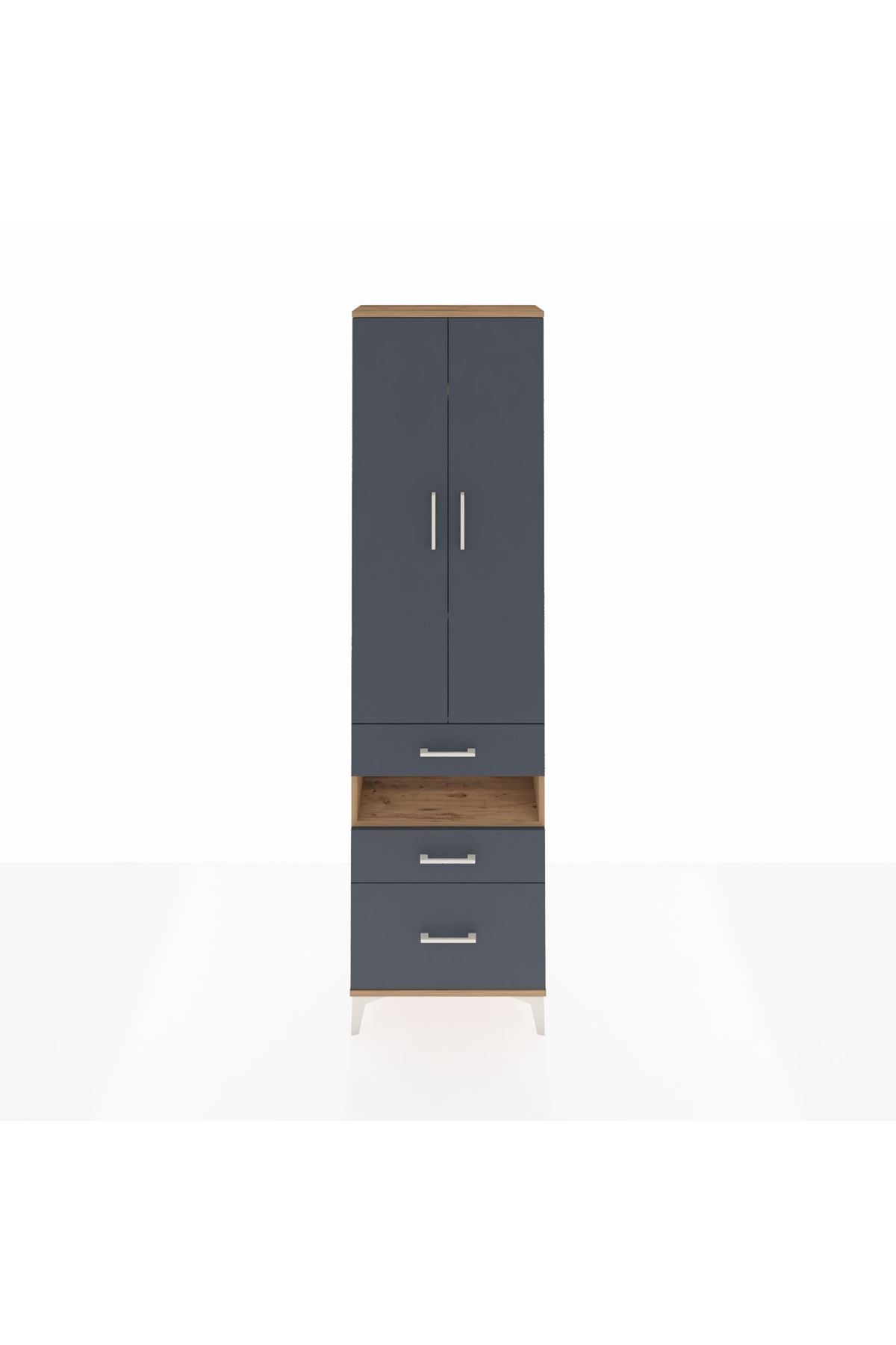 Arges Dolap 4 Raflı 3 Çekmeceli 2 Kapaklı 60x30x221 - S29M095V8A