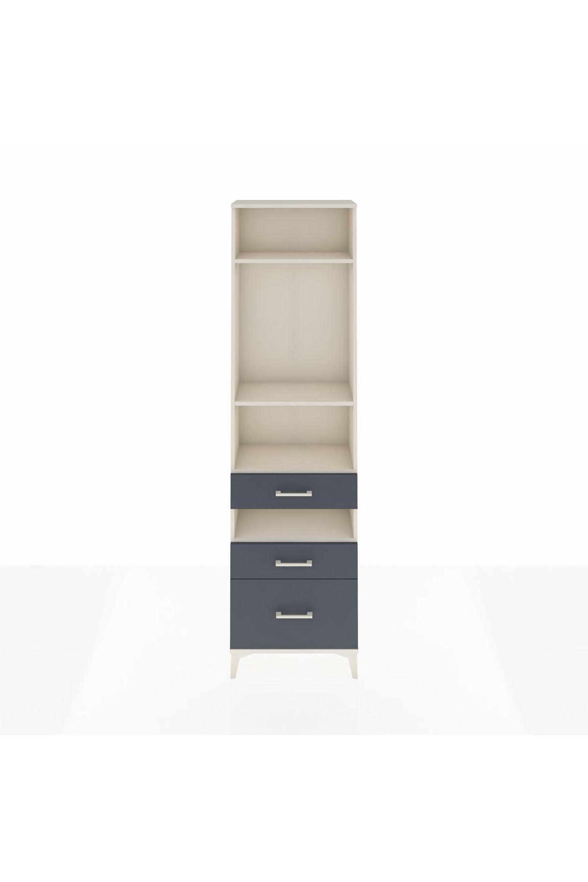 Arges Dolap 4 Raflı 3 Çekmeceli 60x30x221 - S29M096V2A