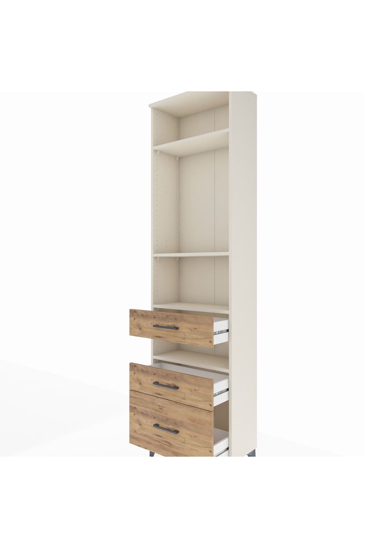 Arges Dolap 4 Raflı 3 Çekmeceli 60x30x221 - S29M096V3A