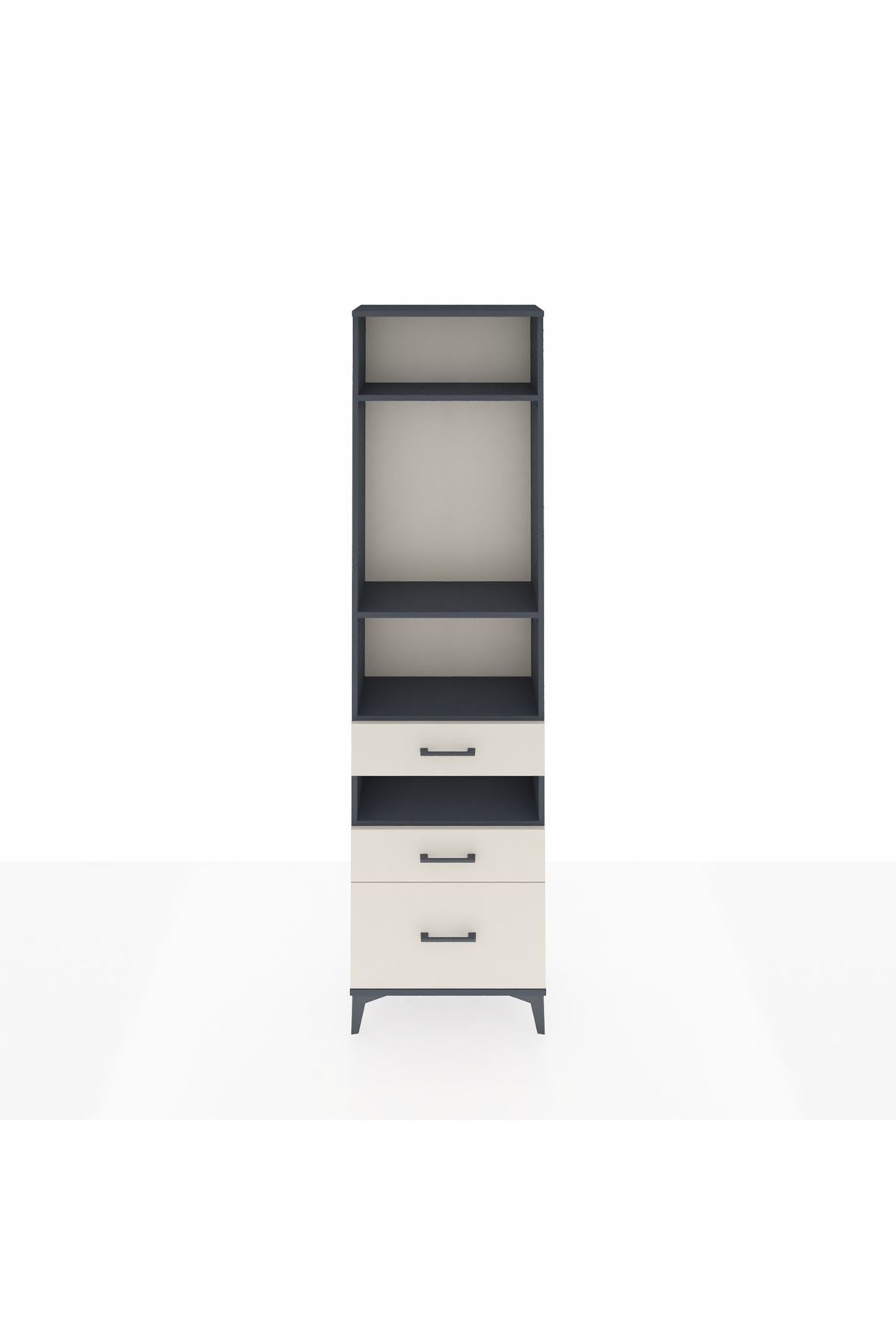 Arges Dolap 4 Raflı 3 Çekmeceli 60x30x221 - S29M096V4A