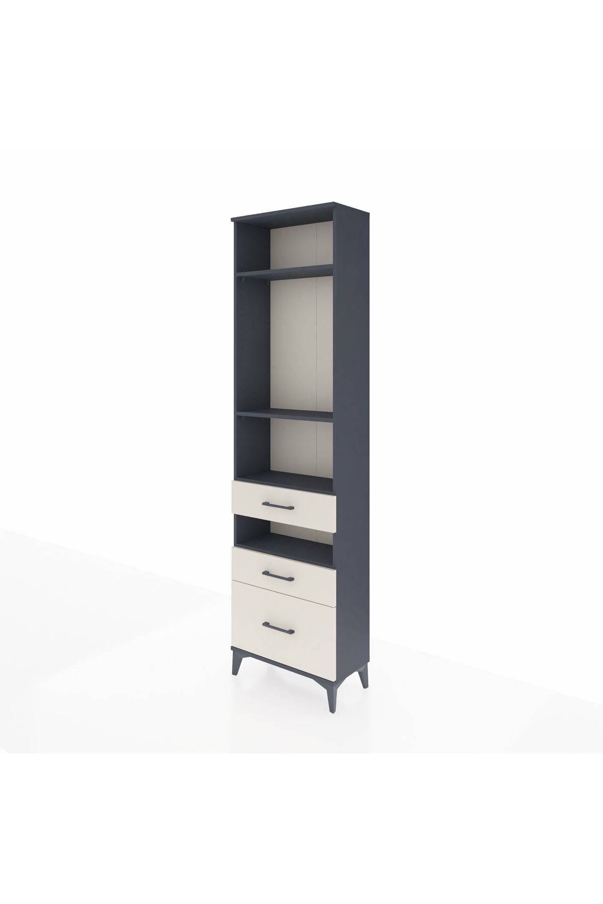 Arges Dolap 4 Raflı 3 Çekmeceli 60x30x221 - S29M096V4A