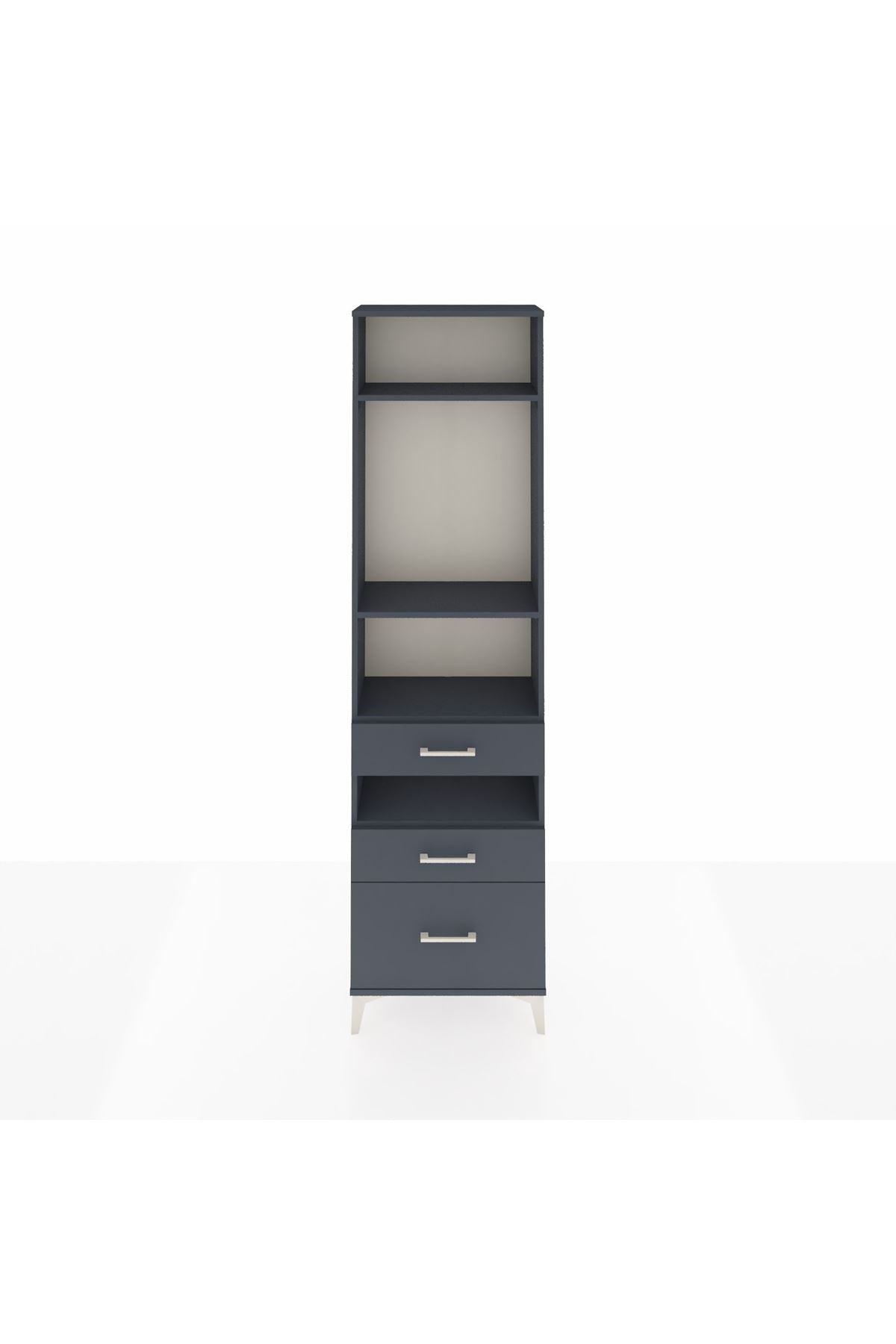 Arges Dolap 4 Raflı 3 Çekmeceli 60x30x221 - S29M096V5A