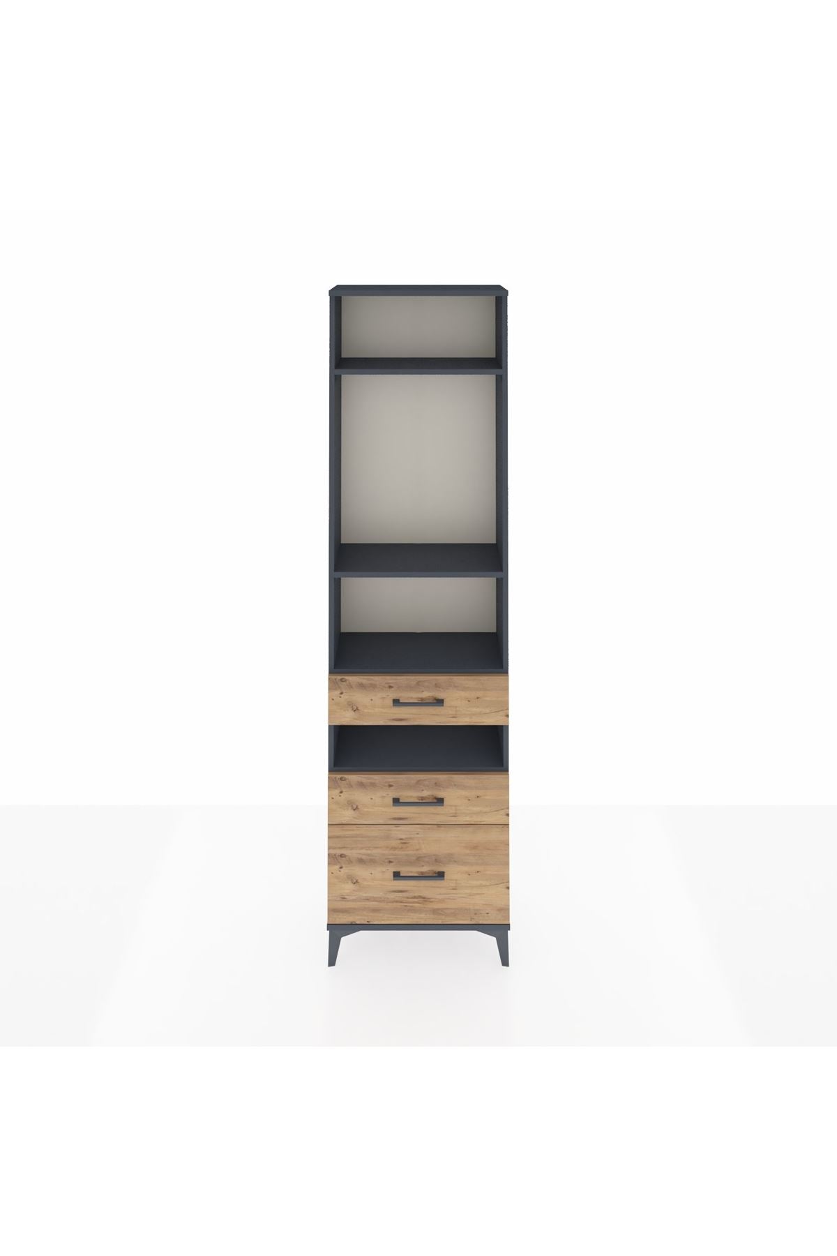 Arges Dolap 4 Raflı 3 Çekmeceli 60x30x221 - S29M096V6A
