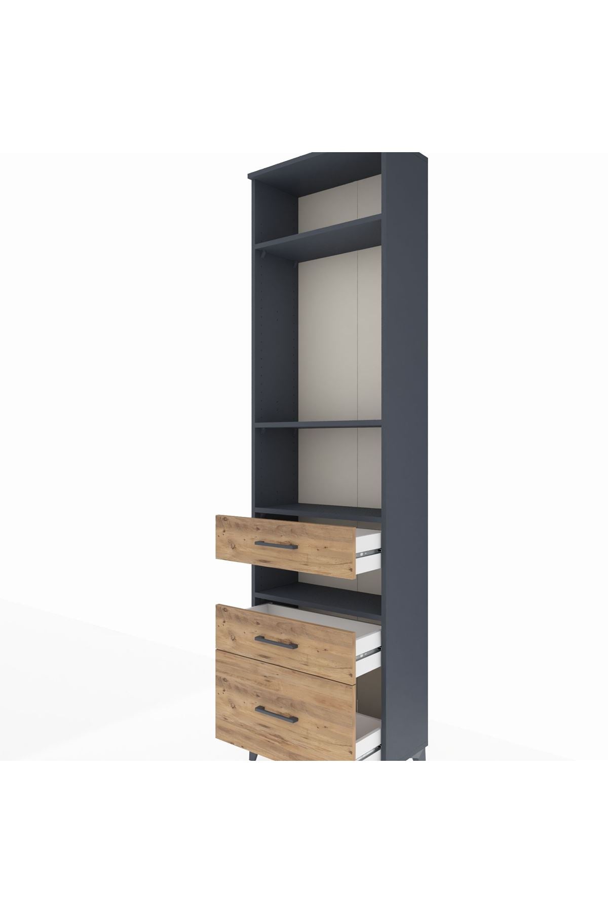 Arges Dolap 4 Raflı 3 Çekmeceli 60x30x221 - S29M096V6A