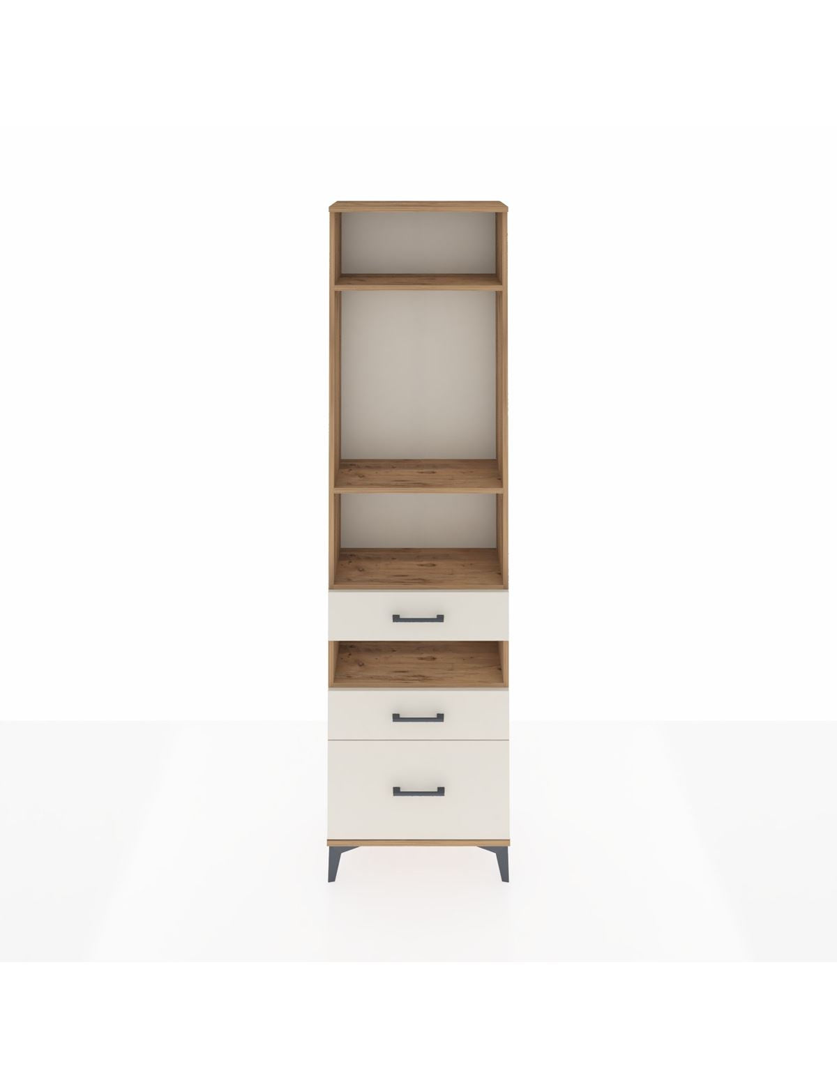 Arges Dolap 4 Raflı 3 Çekmeceli 60x30x221 - S29M096V7A