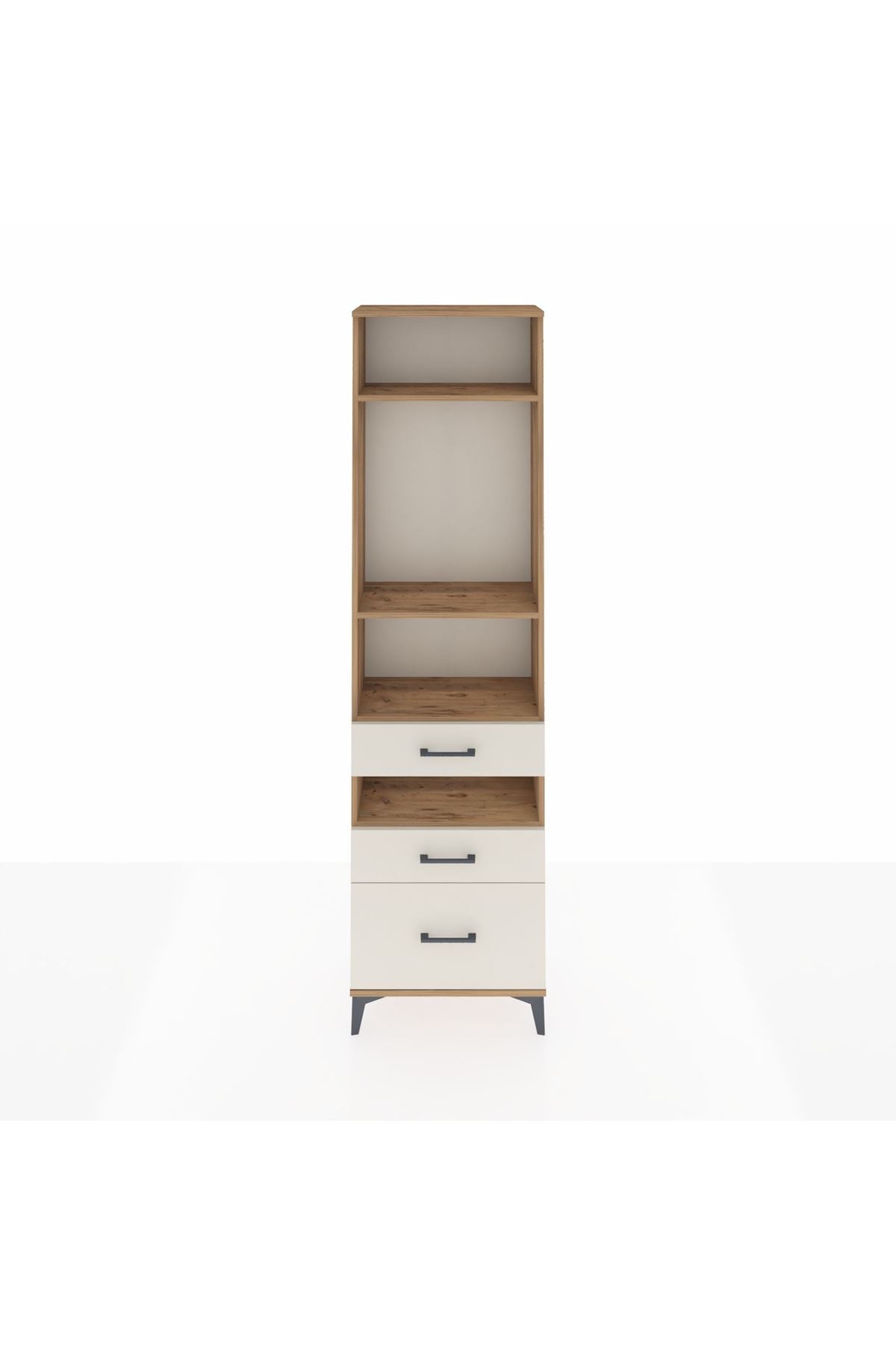 Arges Dolap 4 Raflı 3 Çekmeceli 60x30x221 - S29M096V7A