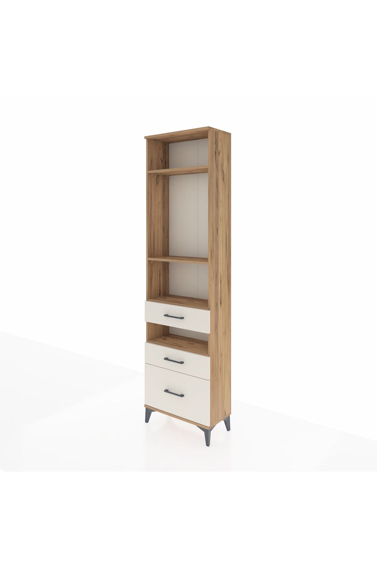 Arges Dolap 4 Raflı 3 Çekmeceli 60x30x221 - S29M096V7A