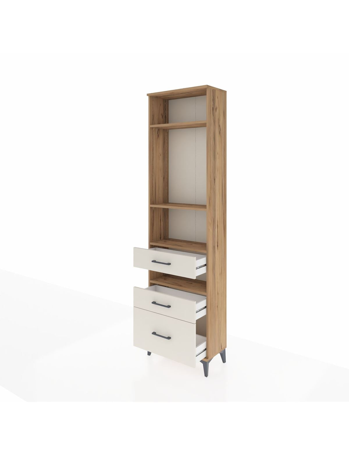 Arges Dolap 4 Raflı 3 Çekmeceli 60x30x221 - S29M096V7A
