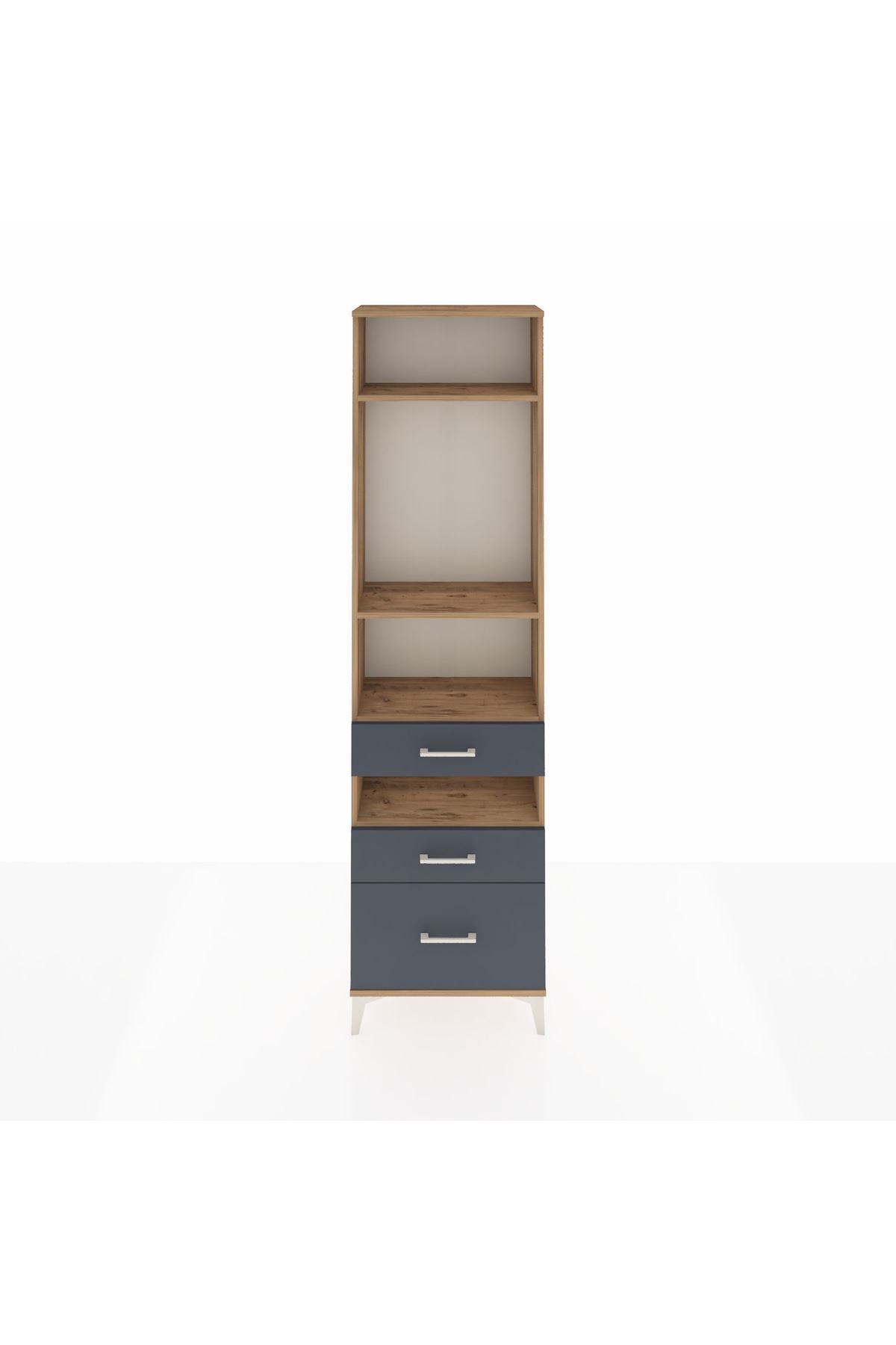 Arges Dolap 4 Raflı 3 Çekmeceli 60x30x221 - S29M096V8A