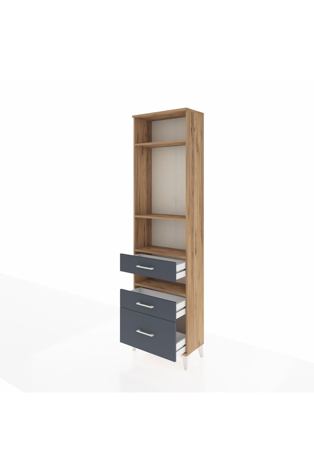 Arges Dolap 4 Raflı 3 Çekmeceli 60x30x221 - S29M096V8A
