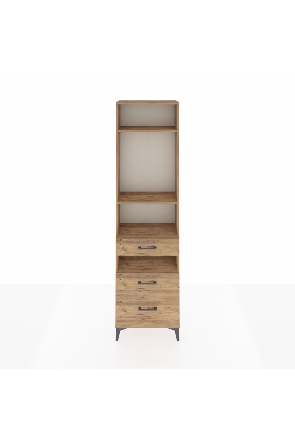 Arges Dolap 4 Raflı 3 Çekmeceli 60x30x221 - S29M096V9A