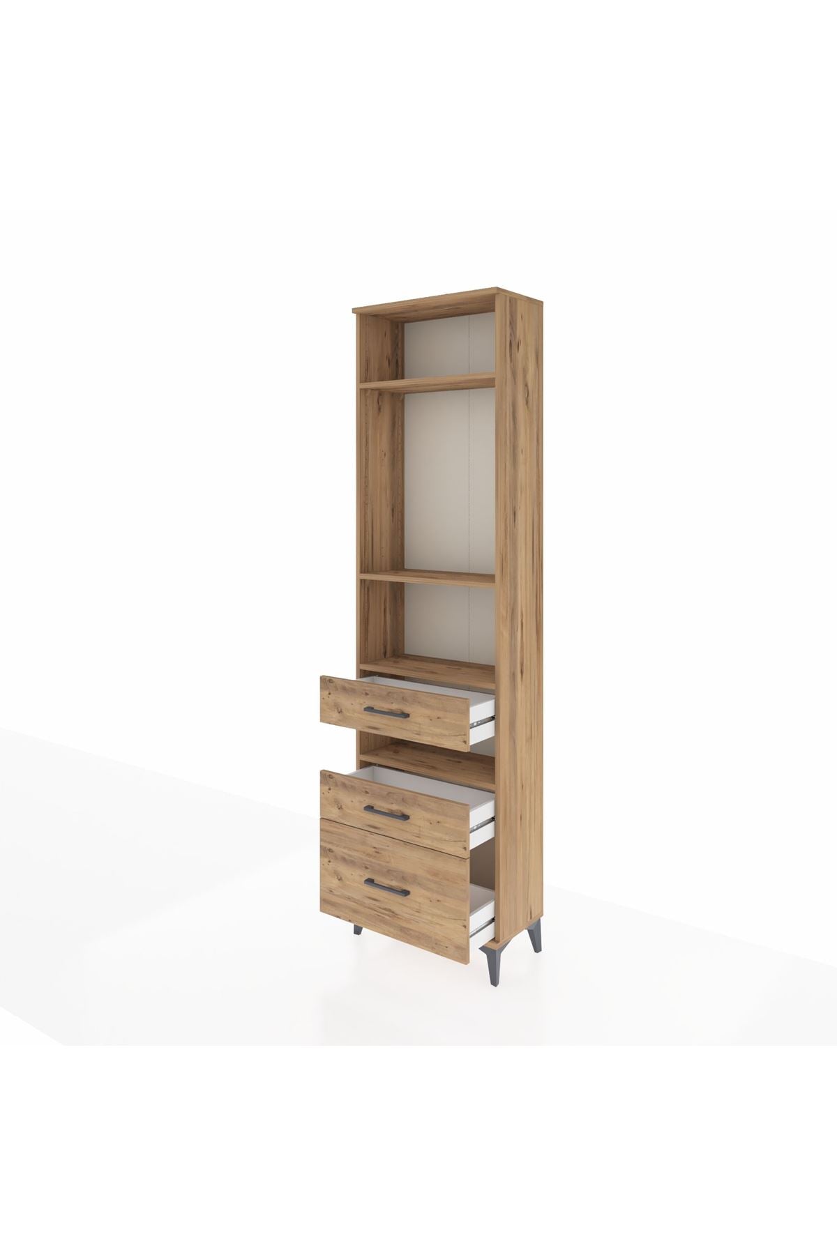Arges Dolap 4 Raflı 3 Çekmeceli 60x30x221 - S29M096V9A