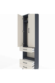 Arges Dolap 3 Raflı 3 Çekmeceli Tek Askılı 60x30x221 - S29M097V4A