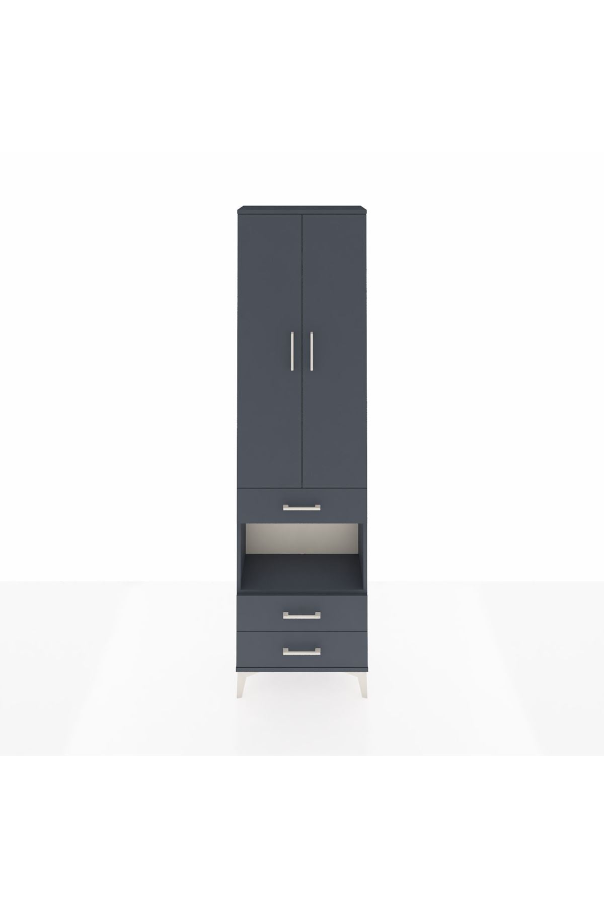 Arges Dolap 3 Raflı 3 Çekmeceli Tek Askılı 60x30x221 - S29M097V5A