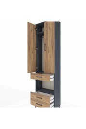 Arges Dolap 3 Raflı 3 Çekmeceli Tek Askılı 60x30x221 - S29M097V6A
