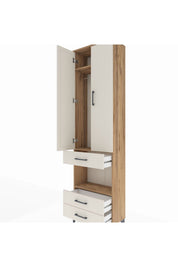Arges Dolap 3 Raflı 3 Çekmeceli Tek Askılı 60x30x221 - S29M097V7A